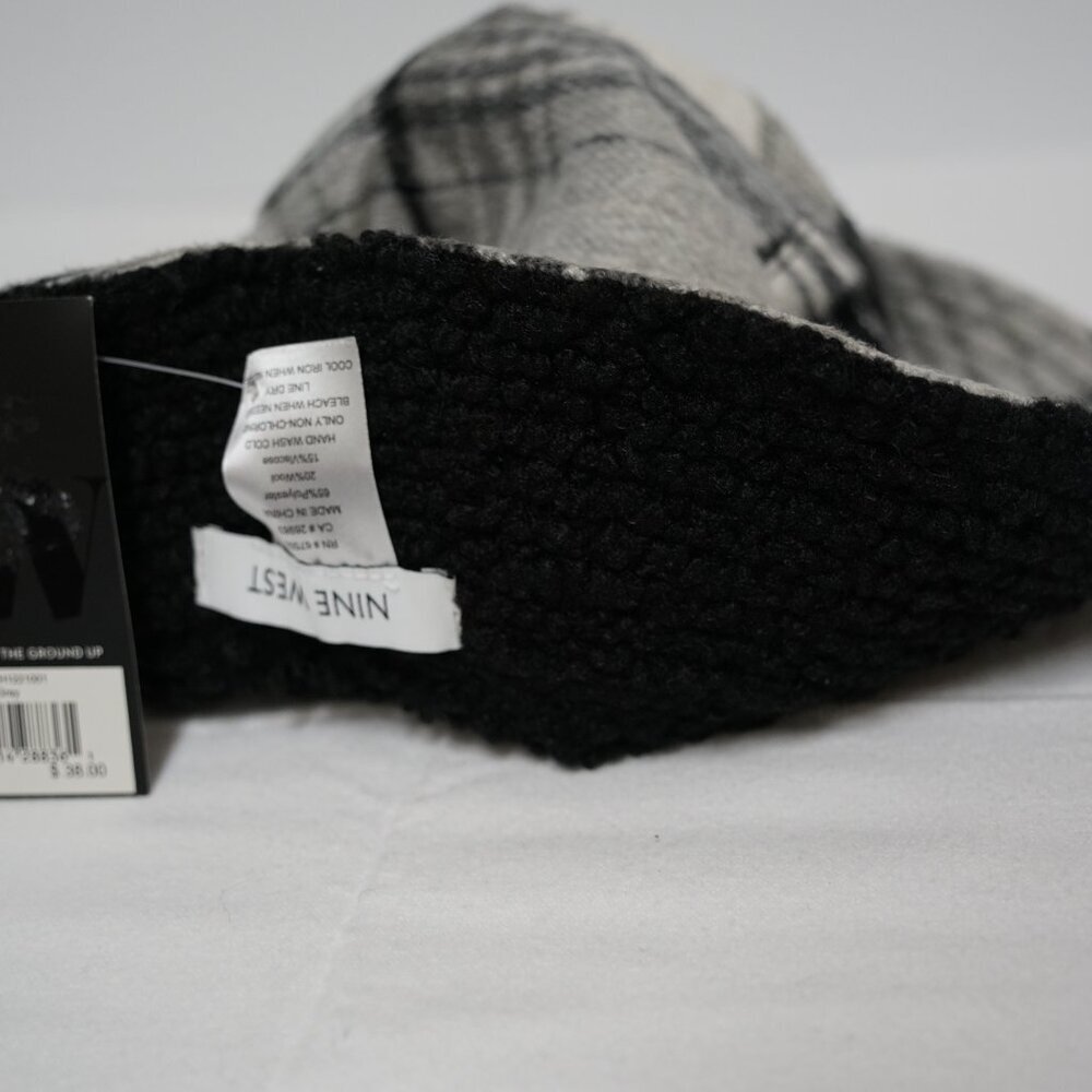 Y2K Nine West Fuzzy Plaid Bucket Hat, One Size Adult - Picture 5 of 5